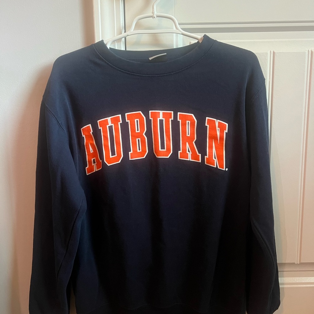 MV Sport Navy Sweatshirt with Orange Lettering